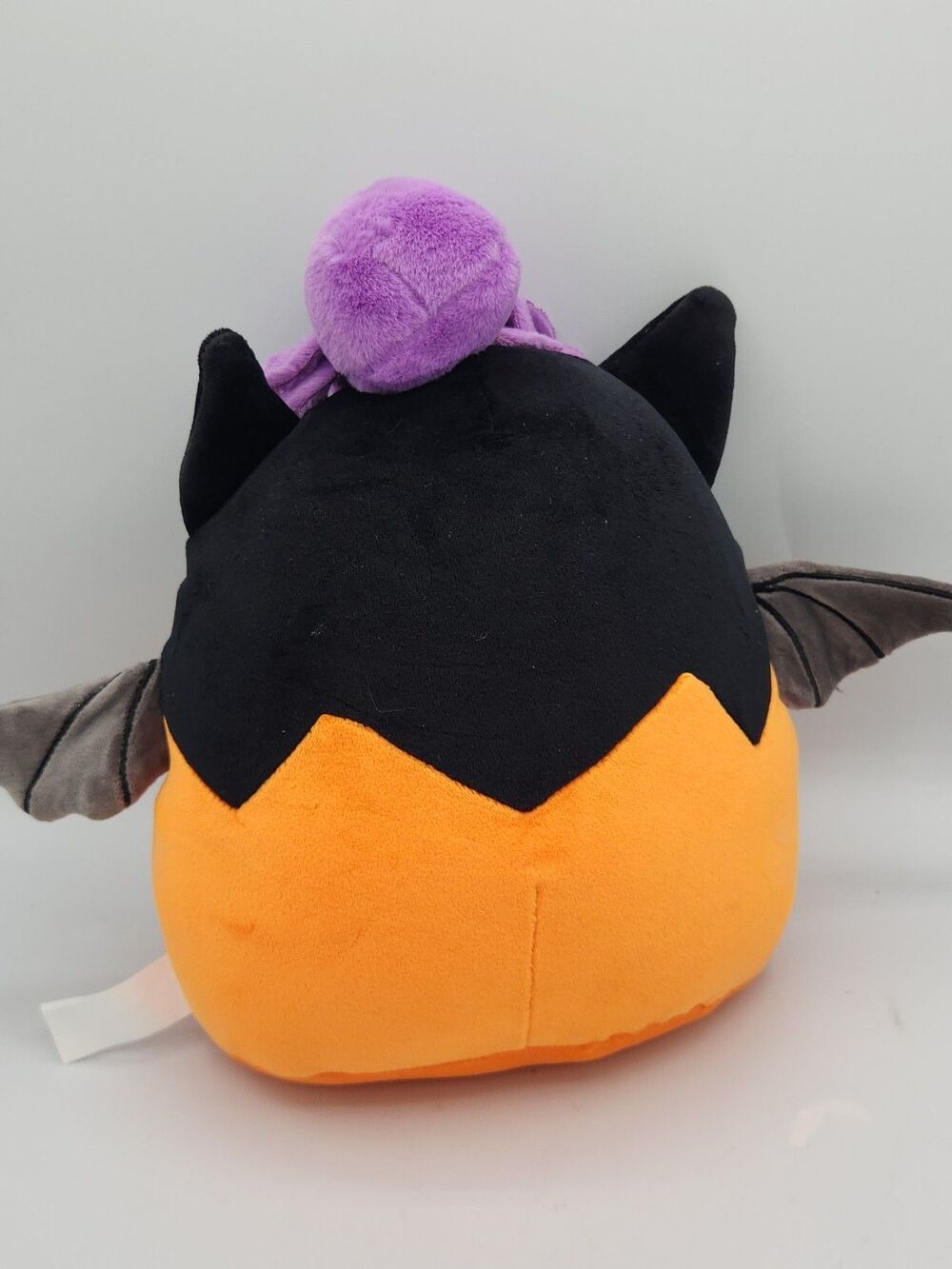 8" Halloween Pumpkin  Black Bat SOFT Plush  Jack-o-lantern - Picture 2 of 2